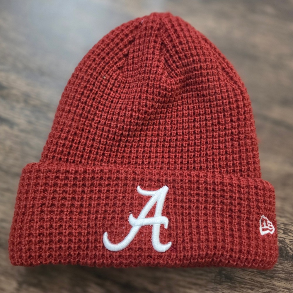 NEW‎ ERA Beanie Youth OSFM Crimson Alabama Crimson Tide Waffle Knit Cuffed Hat